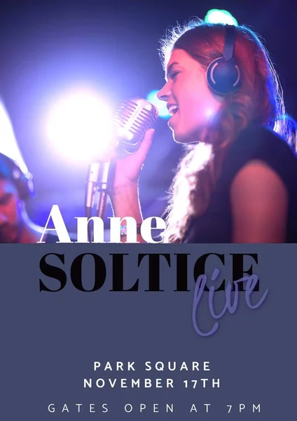 Anne Soltice Live Park Square November 17Th Gates Open 7Pm — Stock Photo, Image