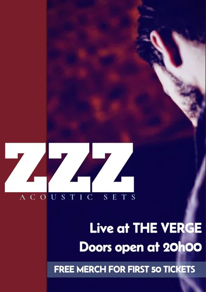 Composite Zzz Acoustic Sets Live Verge Doors Open 20H00 Text — Stock Photo, Image