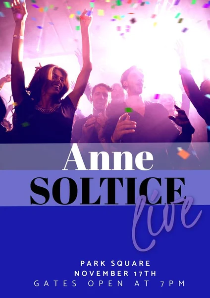 Anne Soltice Live Park Square November 17Th Text Diverse People — Stock Photo, Image