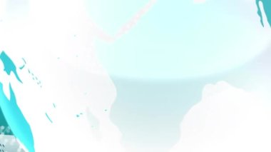 Haber metninin animasyonu, bağlantı ağı olan dünya. Küresel ağlar, işletmeler, finansmanlar, hesaplama ve veri işleme kavramı dijital olarak oluşturuldu.