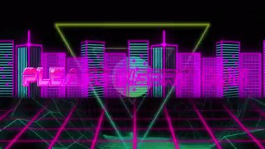 Lütfen neon metaverse arkaplan üzerine bozuk para metni ekleyin. Küresel video oyunu, dijital arayüz, iletişim, bilgisayar ve veri işleme kavramı dijital olarak oluşturuldu.