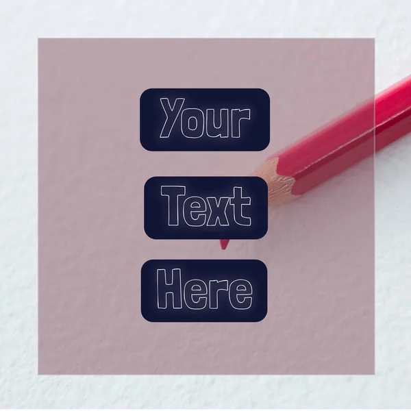 Composição Seu Texto Aqui Sobre Lápis Vermelho Papelaria Escritório Educação — Fotografia de Stock