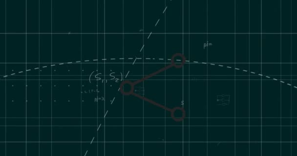 Yeşil Karatahta Arka Planına Karşı Matematik Denklemleri Üzerinden Paylaşım Simgesinin — Stok video