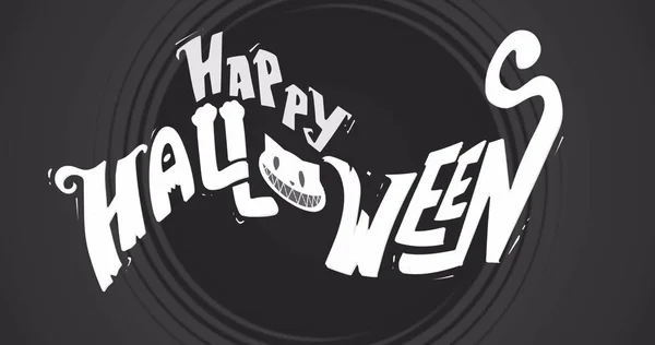 Image Texte Halloween Heureux Sur Fond Noir Arrière Plan Abstrait — Photo