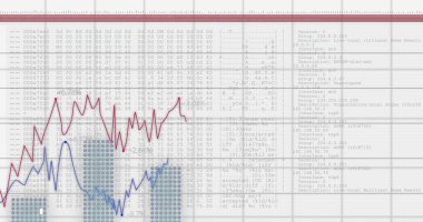 Beyaz arkaplan üzerinde veri işleme resmi. Küresel iş, finans ve dijital arayüz kavramı dijital olarak oluşturulmuş görüntü.