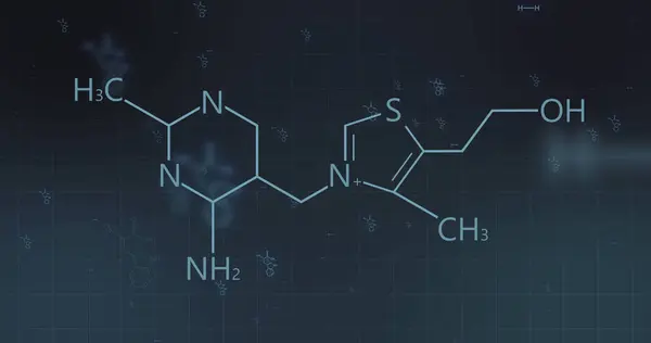 Obraz Struktur Formuły Chemicznej Ciemnym Tle Koncepcja Chemii Nauki Badań — Zdjęcie stockowe