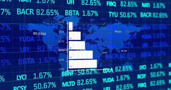 Imagen Del Procesamiento Datos Sobre Fondo Azul Concepto Negocio Global —  Fotos de Stock