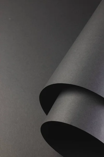 Verticale Afbeelding Van Close Van Lagen Zwart Papier Met Kopieerruimte — Stockfoto