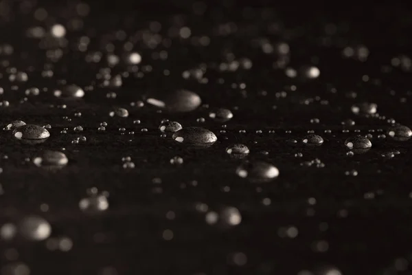 검은색 배경에 공간이있는 물방울의 마이크로 클로즈업 마이크로 — 스톡 사진
