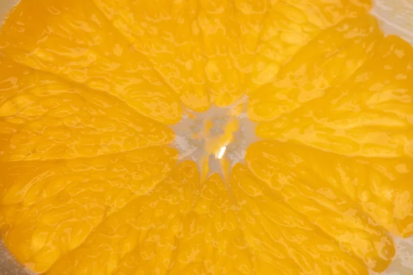 Micro Gros Plan Orange Tranché Espace Copie Micro Photographie Nourriture — Photo