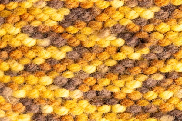 Micro Close Yellow Knitted Woolly Fabric Copy Space Micro Photography — Stock Photo, Image