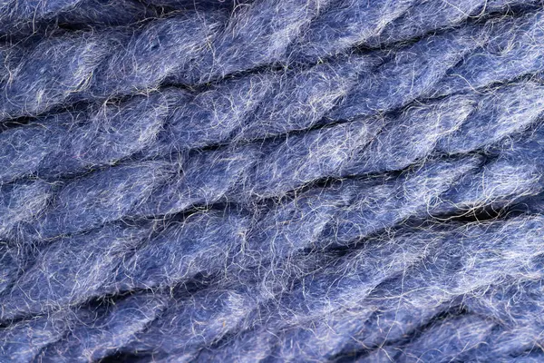 Micro Close Purple Wool Threads Copy Space Micro Photography Fabric — Stock Photo, Image