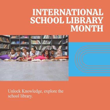 Uluslararası okul kütüphanesinin aylık metni ve çeşitli öğretmenler ve kitap okuyan çocukların birleşimi. Bilgiyi aç, okul kütüphanesini keşfet, çocukluk, eğitim, uzan ve kutla.