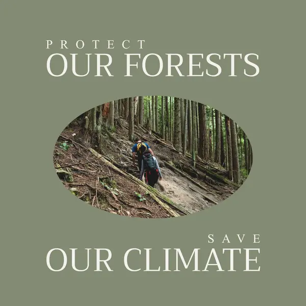 Kompozycja Ochrony Naszych Lasów Zapisać Nasz Tekst Klimatu Kaukaskich Przyjaciół — Zdjęcie stockowe