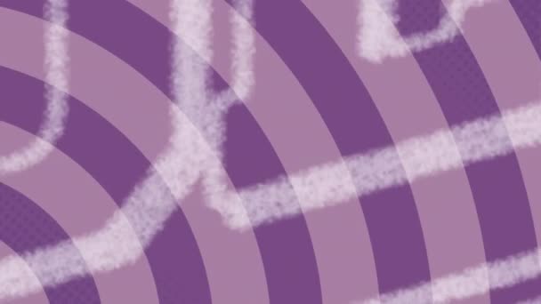 Animation Back School Sale Text Circular Pattern Purple Background Digitally — Stock Video