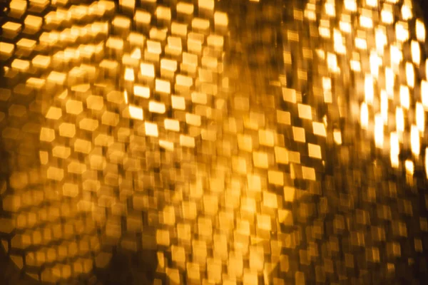 Gele Bokeh Lampen Met Kopieerruimte Donkere Achtergrond Licht Kleur Vormconcept — Stockfoto