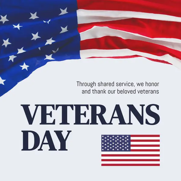 Composite Veterans Day Text Flag Usa White Background Veterans Day — Stock Photo, Image
