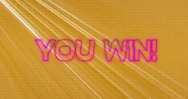 Sendeki animasyon, sarı zemin üzerindeki ışık izlerine karşı neon pankartıyla metin kazandı. Video oyunu ve eğlence teknolojisi kavramı