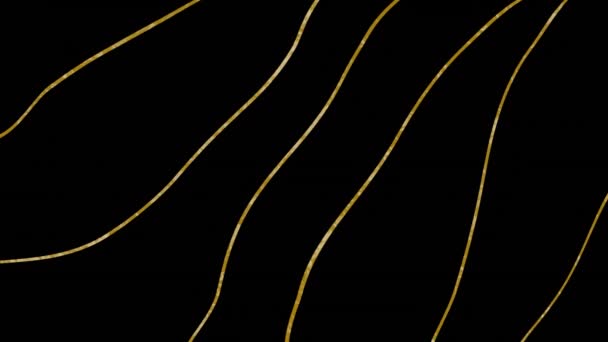 Animazione Gioco Neon Iniziare Banner Testo Linee Dorate Pattern Senza — Video Stock