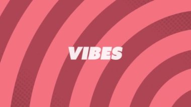 Titreşimlerin animasyonu, pembe arkaplanda pürüzsüz desenli radyal ışınlara karşı mesaj pankartı. Video oyunu arayüzü teknolojisi kavramı