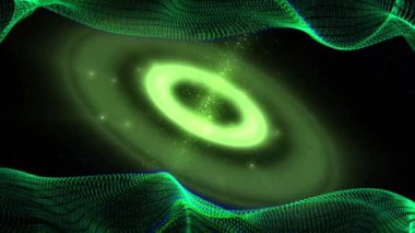 Kapsam taramasında veri işleme animasyonu. Dijital olarak oluşturulmuş küresel bağlantılar, veri işleme ve dijital arayüz kavramı.