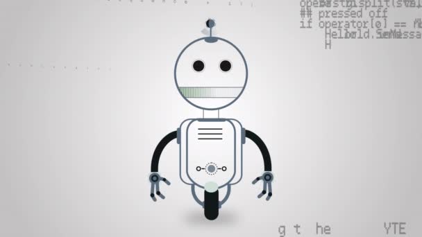 Animacja Tajskiego Chatbota Przetwarzanie Danych Globalna Sztuczna Inteligencja Połączenia Sieci — Wideo stockowe
