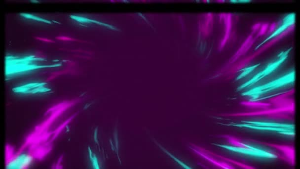 Анимация Черных Линий Кругов Над Разноцветным Абстрактным Рисунком Заднем Плане — стоковое видео