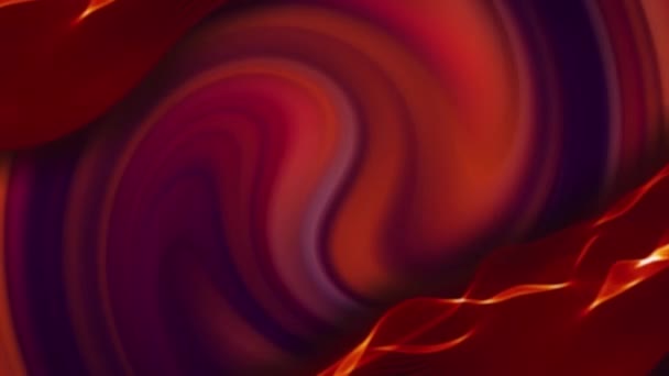 Помаранчева Енергетична Хвиля Над Червоним Сяйвом Чорному Тлі Анотація Дані — стокове відео
