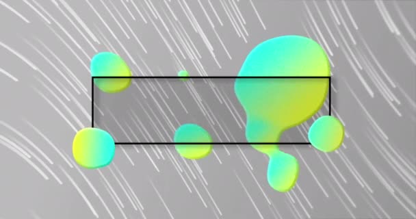 나선형 패턴으로 추상적인 사각형에서 거대한 텍스트의 애니메이션 디지털 방식으로 생성하는 — 비디오