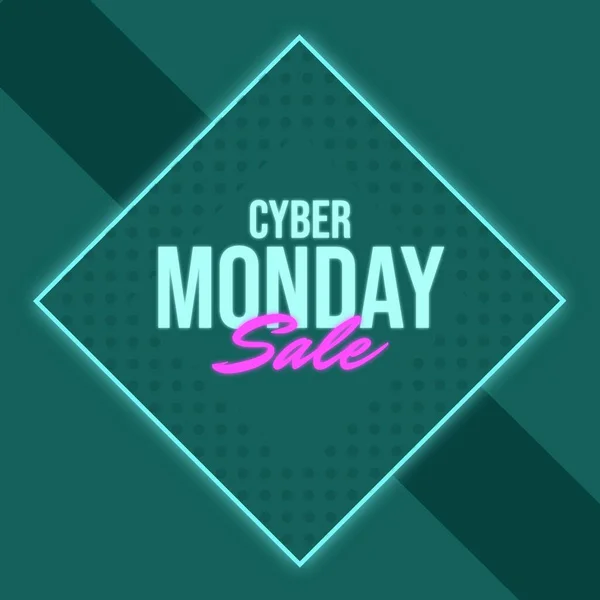 Composite Cyber Monday Sale Text Green Background Cyber Monday Cyber — Stock Photo, Image
