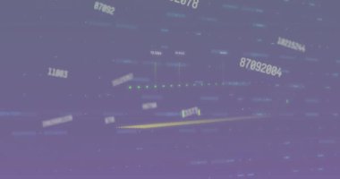 Soyut arkaplan üzerinde birden fazla grafik bulunan sayıları değiştirme animasyonu. Dijital olarak oluşturulmuş, hologram, illüstrasyon, rapor, büyüme, rakamlar ve iş konsepti.