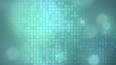 Mavi arka planda mercek fişekleri ve dairelerin canlandırılması. Dijital olarak üretilmiş, hologram, illüstrasyon, odağını kaybetmiş, ışık sızıntısı, şekil ve soyut kavram.