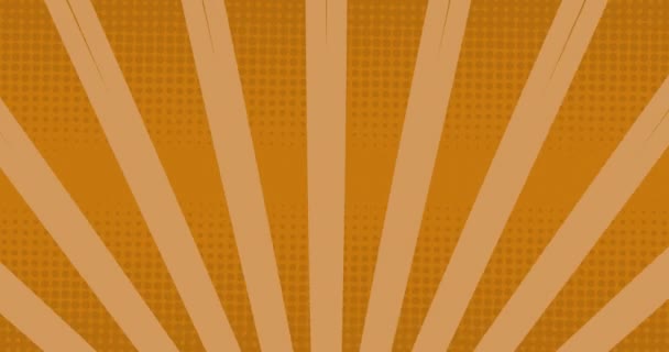 Animace Procent Textového Banneru Nad Paprsky Točící Bezproblémovém Vzoru Žlutém — Stock video