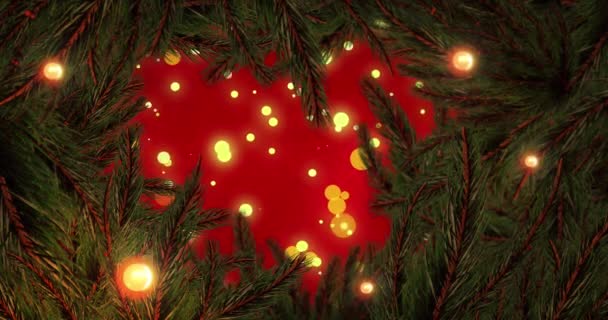 Анимация Белых Фибровых Ветвей Синем Фоне Рождество Традиции Концепция Празднования — стоковое видео