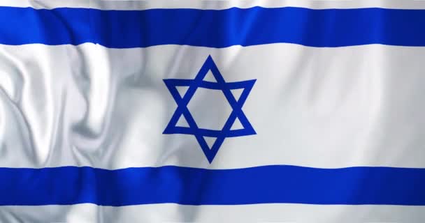 Animación Bandera Israel Ondeando Israel Bandera Nacional Concepto Oriente Medio — Vídeos de Stock
