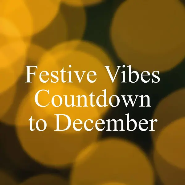 Vibrações Festivas Contagem Regressiva Para Texto Dezembro Com Luzes Natal — Fotografia de Stock