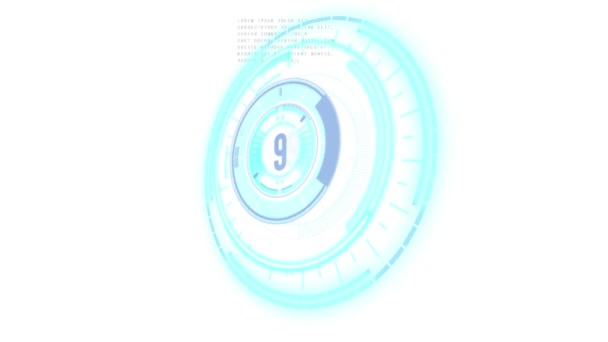 Animation Compte Rebours Dans Les Cercles Chargement Langage Informatique Sur — Video