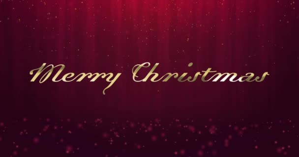 Animation Joyeux Texte Noël Sur Fond Rouge Noel Tradition Concept — Video