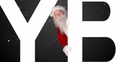 Pazartesi siber metninin üzerine yağan kar animasyonu. Perakende satış, noel ve alışveriş konsepti dijital olarak oluşturulmuş video.