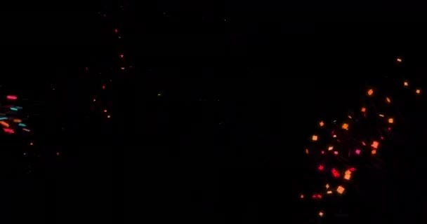 Анімація Тексту Партійного Часу Конфетті Чорному Тлі Новий Рік Новорічна — стокове відео
