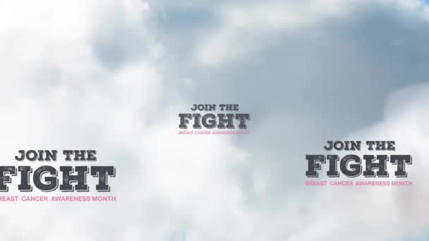 Animation Des Kampfes Gegen Brustkrebs Und Des Bewusstseins Für Den — Stockvideo