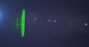 Cadılar Bayramı yazılı afişinin mavi arka plandaki ışık noktalarıyla canlandırılması. Cadılar Bayramı ve kutlama konsepti