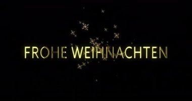 Noel 'de, kar taneleri üzerinde siyah arkaplan üzerine yazılan sütten çıkmış ak kaşık animasyonu. Noel, gelenek ve kutlama konsepti dijital olarak oluşturuldu.