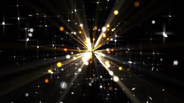 Siyah arka planda patlayan havai fişek animasyonu. Yeni yıl arifesi, parti, şenlik, kutlama ve geleneksel konsept dijital olarak oluşturulmuş video.