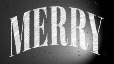 Gri arkaplandan yağan neşeli yazı ve karın animasyonu. Noel, şenlik, kutlama ve gelenek konsepti dijital olarak oluşturuldu.