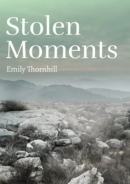 Kompozycja Skradzionych Chwil Emily Thornhill Tekst Nad Krajobrazem Górami Pojęcie — Zdjęcie stockowe