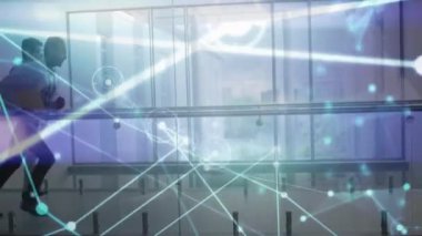 Hastanede çalışan çeşitli erkek ve kadın doktorlarla olan bağlantıların animasyonu. Bağlantılar, tıp ve sağlık konsepti dijital olarak oluşturulmuş video.