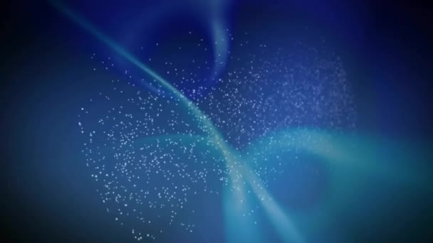 Mavi Arka Planda Dna Iplikçiklerinin Işık Izlerinin Animasyonu Küresel Bilim — Stok video