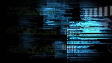 Soyut arkaplan üzerinde grafiklerin, kürelerin ve bilgisayar dillerinin animasyonu. Dijital olarak üretilen hologram, illüstrasyon, rapor, iş dünyası, küreselleşme, programlama dili, kodlama ve teknoloji.