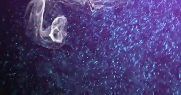 Анімація Динамічних Хвиль Снігопадів Чорному Тлі Цифрове Створення Голограма Ілюстрація — стокове відео